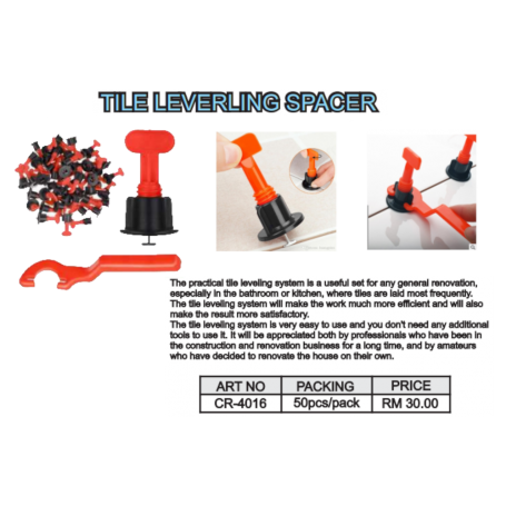 PVC TILE LEVERLING SPACER (47 pcs)