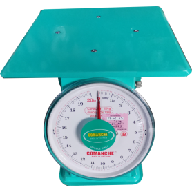 COMMANCHE 2 DIAL SPRING SCALE WITH STAMPING - FLAT PLATED - 20kg