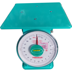 COMMANCHE 2 DIAL SPRING SCALE WITH STAMPING - FLAT PLATED - 20kg