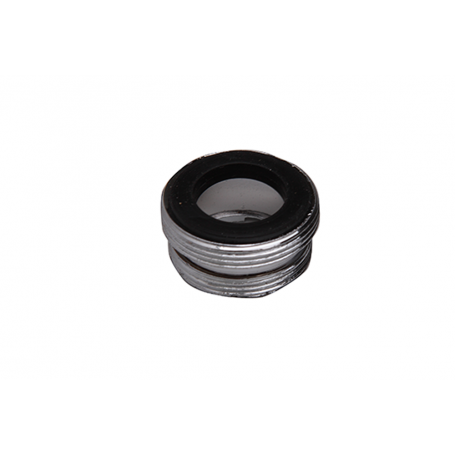 FF-17 PVC FAUCET ADAPTOR WITH STAINLESS STEEL NET