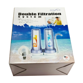 WATER FILTER PVC DOUBLE HOUSING & NOZZLE