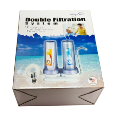 WATER FILTER PVC DOUBLE HOUSING & NOZZLE