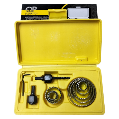 HEAVY DUTY DOOR LOCK INSTALLATION KIT (HOLE SAW SET) YELLOW BOX