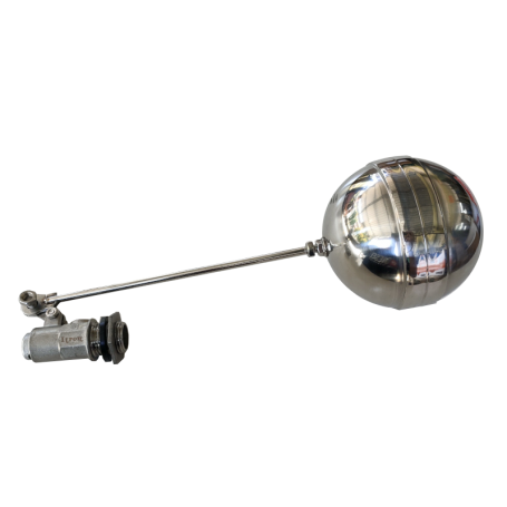 ITRON STAINLESS STEEL ADJUSTABLE ARM FLOAT VALVE C/W STAINLESS STEEL BALL