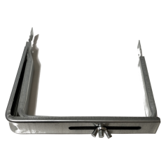 METAL ADJUSTABLE GUTTER BRACKET - CHROME