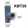 KITA BRASS THREADED PVC REDUCING TEE