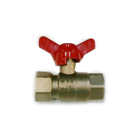 BRONZE BUTTERFLY HANDLE MINI BALL VALVE - BTF-22FF