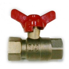 BRONZE BUTTERFLY HANDLE MINI BALL VALVE - BTF-