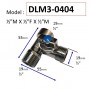 DLM 3WAY HEAVY DUTY CHROME MINI BALL VALVE - M & F & M -1/2"M X 1/2"F X 1/2"M
