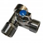 DLM 3WAY HEAVY DUTY CHROME MINI BALL VALVE - M & F & M -1/2"M X 1/2"F X 1/2"M