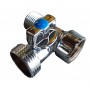 DLM 3WAY HEAVY DUTY CHROME MINI BALL VALVE - M & F & M-1/2"M X 1/2"F X 3/4"M