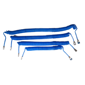 STAR PU COIL TUBE PNEUMATIC AIR HOSE WITH QUICK COUPLER (BLUE) - OD 8mm X ID 5mm