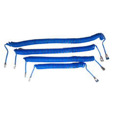 STAR PU COIL TUBE PNEUMATIC AIR HOSE WITH QUICK COUPLER (BLUE) - OD 8mm X ID 5mm