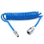 STAR PU COIL TUBE PNEUMATIC AIR HOSE WITH QUICK COUPLER (BLUE) - OD 8mm X ID 5mm