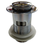 STAINLESS STEEL BRASS SPRING TOP UP WASTE W/HOLE