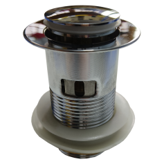 STAINLESS STEEL BRASS SPRING TOP UP WASTE W/HOLE