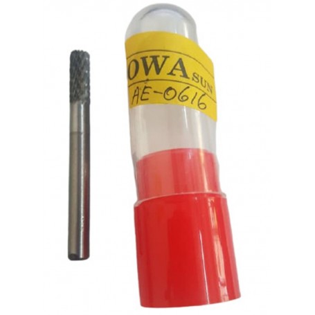 KOWA SUN-DOUBLE CUT TCT ROTARY BURRS - CYLINDER 6mm SHANK