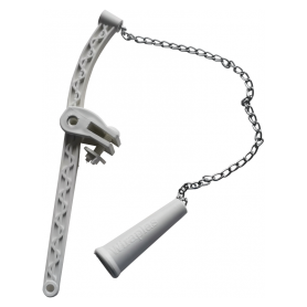 HIGH LEVEL CISTERN PVC HANDLE WITH CHROME CHAIN