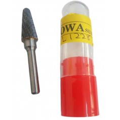 KOWA SUN-DOUBLE CUT TCT ROTARY BURRS - CONE 6mm SHANK
