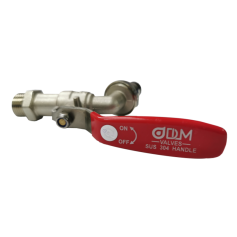 DLM SS304 CHROME PLATED UNION BALL TAP WITH STAINLESS STEEL HANDLE