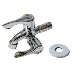 GROCHI STAINLESS STEEL PIPE ABS HANDLE & BRASS VALVE TWO WAY TAP (Italian Design)