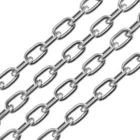 STAINLESS STEEL LINK CHAIN (AISI 304) 白 钢 链 S/STEEL CHAIN M 03 X 5.0 X 20mm