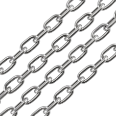 STAINLESS STEEL LINK CHAIN (AISI 304) 白 钢 链 S/STEEL CHAIN M 03 X 5.0 X 20mm