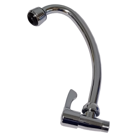 GROCHI STAINLESS STEEL PIPE ABS HANDLE & BRASS VALVE PILLAR SINK TAP (Italian Design)