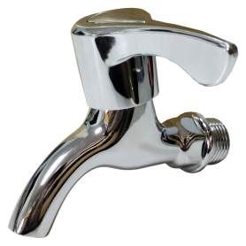 GROCHI STAINLESS STEEL PIPE ABS HANDLE & BRASS VALVE WALL BIB TAP (Italian Design)