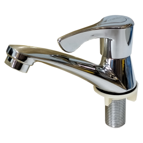 GROCHI STAINLESS STEEL PIPE ABS HANDLE & BRASS VALVE PILLAR TAP (Italian Design)
