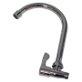 GROCHI STAINLESS STEEL PIPE ABS HANDLE & BRASS VALVE WALL LONG SINK TAP (Italian Design)