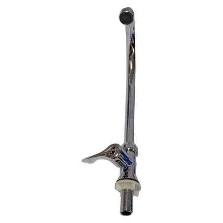 GROCHI STAINLESS STEEL PIPE ABS HANDLE & BRASS VALVE PILLAR LONG SINK TAP (Italian Design)