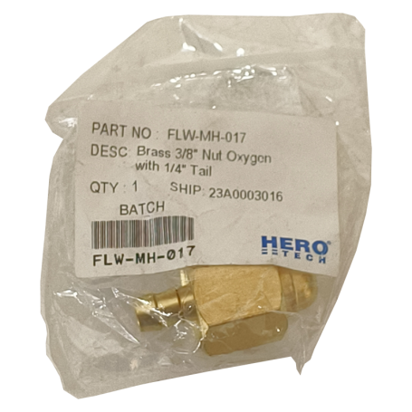 WF - INLET STEM NUT (NIPPLE & NUT) - OXYGEN / ACETYLENE 3/8" X 1/4"