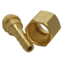 WF - INLET STEM NUT (NIPPLE & NUT) - OXYGEN / ACETYLENE 3/8" X 1/4"