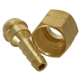 WF - INLET STEM NUT (NIPPLE & NUT) - OXYGEN / ACETYLENE 3/8" X 1/4"