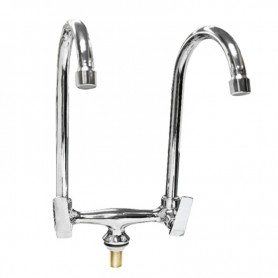 ISANO TWIN SWAN NECK TAP - PILLAR TYPE - 1/2"