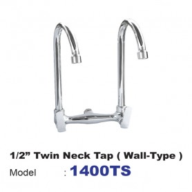 ISANO TWIN SWAN NECK TAP - WALL TYPE - 1/2"