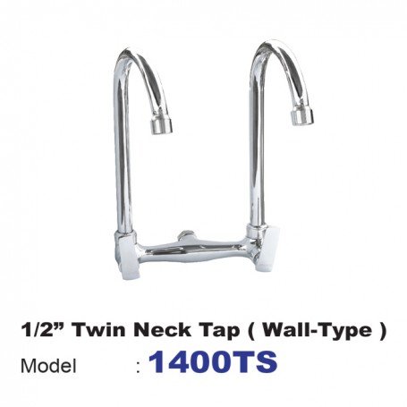 ISANO TWIN SWAN NECK TAP - WALL TYPE - 1/2"