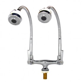 ISANO IS TWIN FLEXIBLE NECK TAP - PILLAR TYPE