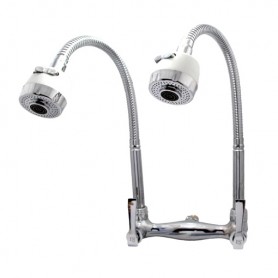 ISANO IS TWIN FLEXIBLE NECK TAP - WALL TYPE