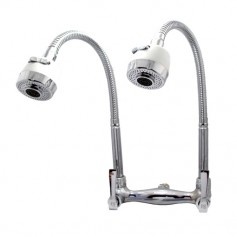 ISANO IS TWIN FLEXIBLE NECK TAP - WALL TYPE