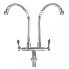 ISANO IS TWIN SWAN NECK PILLAR TAP