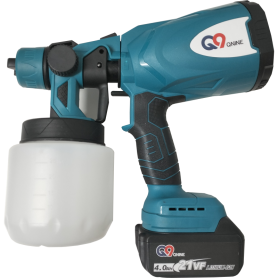 Q9 Qnine CORDLESS PAINT SPRAY GUN WITH 21V X 4.0Ah Battery & Charger (QET 2180CSG)