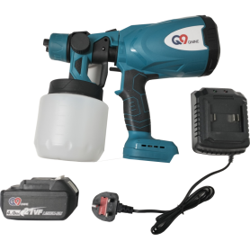 Q9 Qnine CORDLESS PAINT SPRAY GUN WITH 21V X 4.0Ah Battery & Charger (QET 2180CSG)