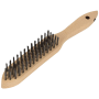 STEEL WIRE BRUSH WITH WOOD HANDLE