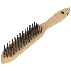 STEEL WIRE BRUSH WITH WOOD HANDLE