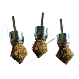 BRASS END BRUSH WITH 6mm SHANK