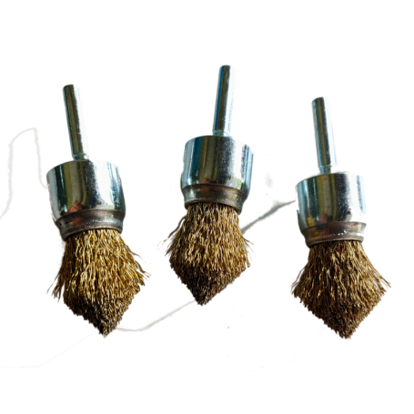 BRASS END BRUSH WITH 6mm SHANK