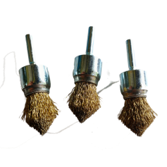 BRASS END BRUSH WITH 6mm SHANK