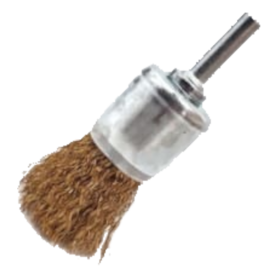 BRASS END BRUSH WITH 6mm SHANK